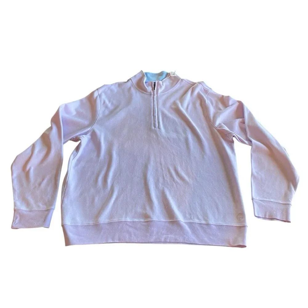 NWT Men's Brooks Brothers Light Purple Half Zip Sweater Sweatshirt‎ Size XL